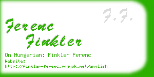 ferenc finkler business card